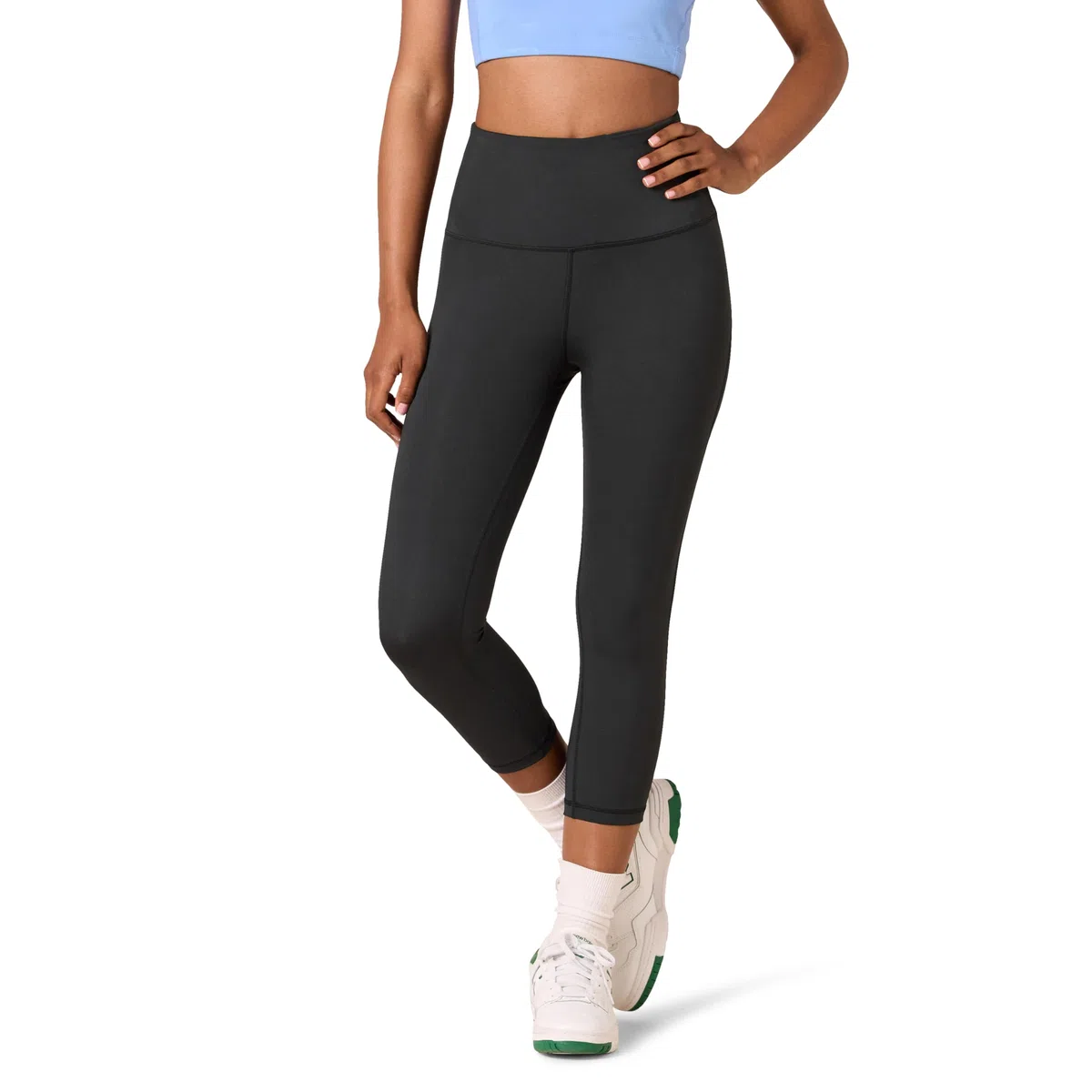 Amazon Essentials Donna Leggings Capri Sportivi Modellanti per Allenamento a Vita Alta (Disponibili in Taglie Forti)