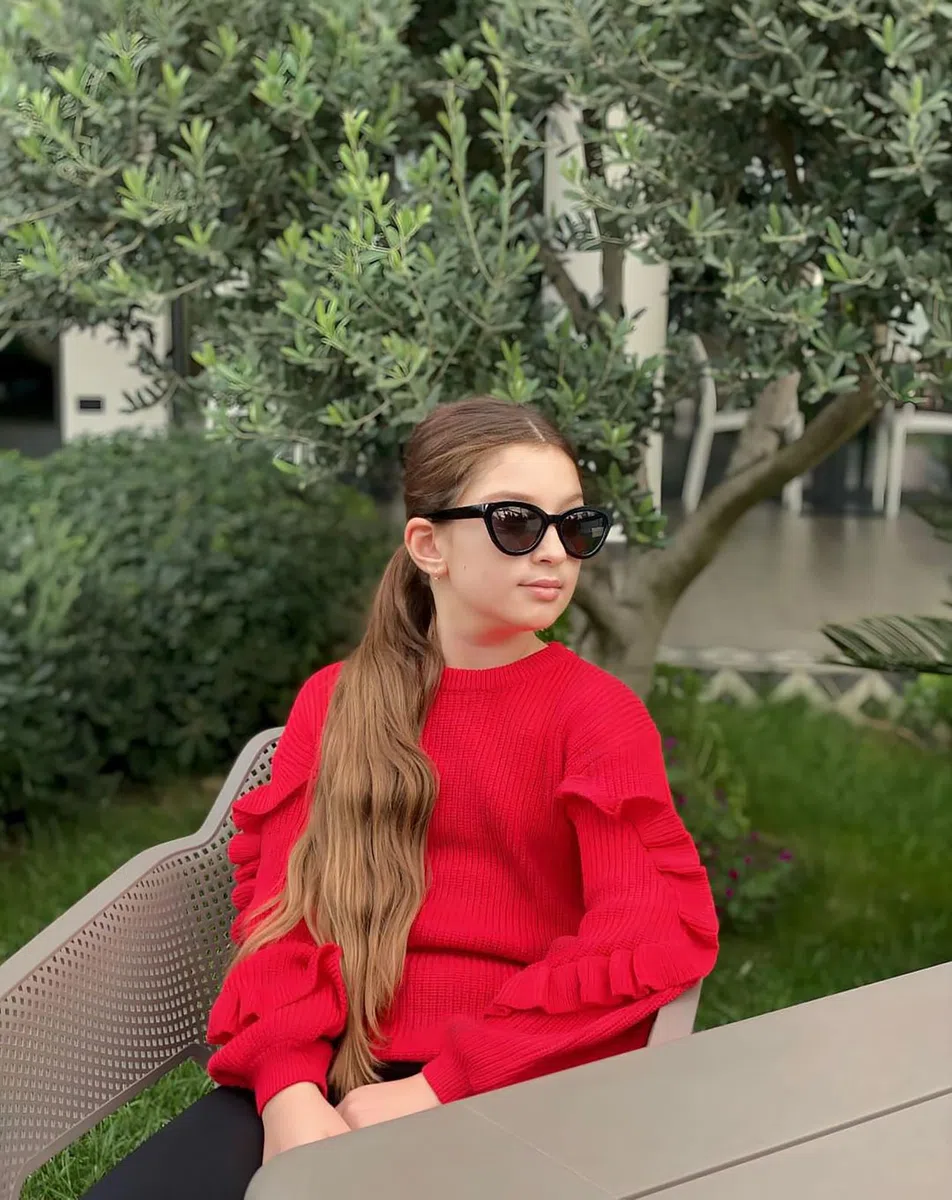Arshiner Ragazze Maglione Maniche a Lanterna Bambini Caldo Lavorato Collo Rotondo Casual Autunno Inverno Manica Lunga per Ragazza 7-14 Anni