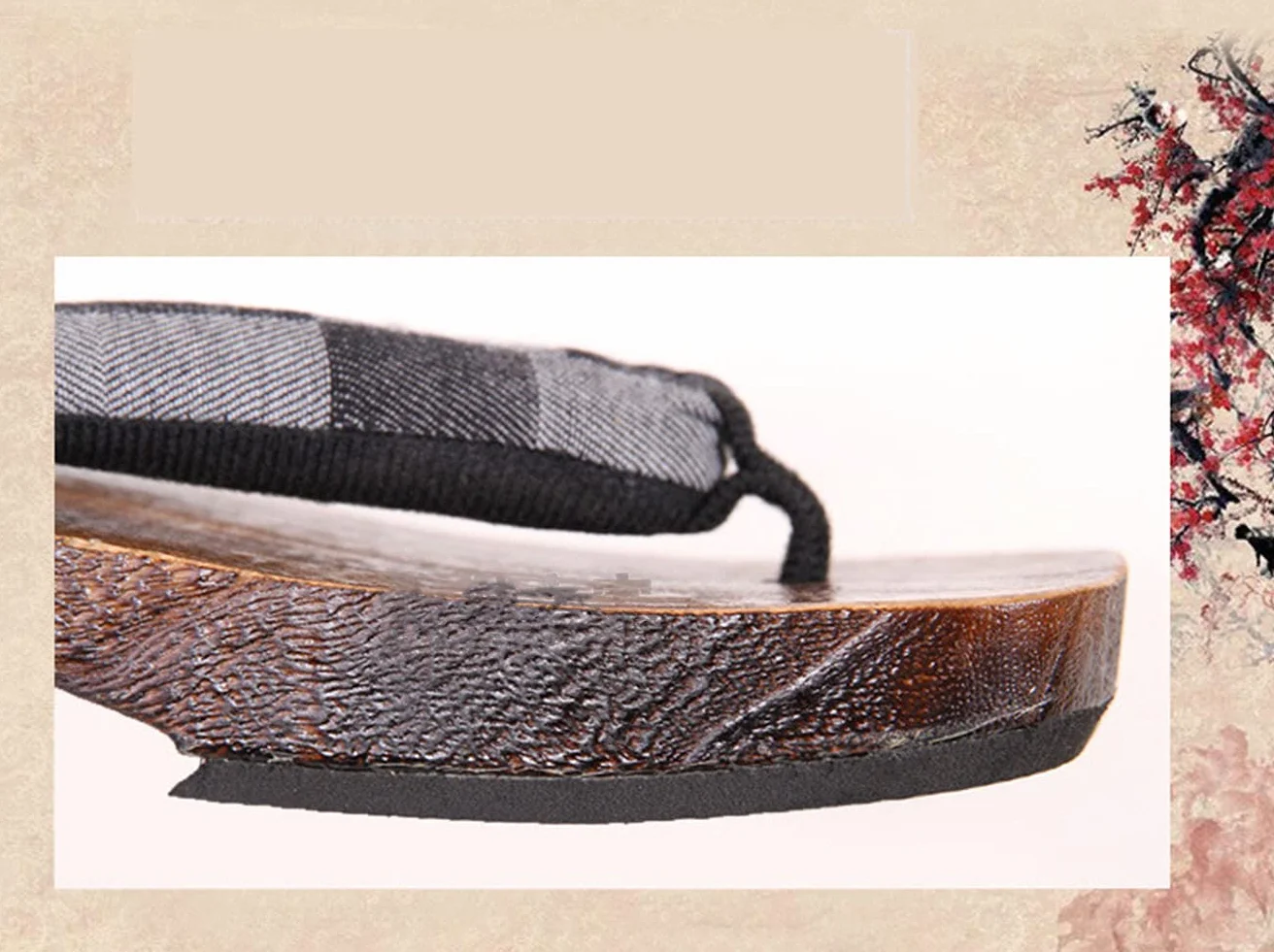 Zoccoli in Legno da Uomo, Sandali Geta Giapponesi, Pantofole Tradizionali con Suola Larga, Flip Flops