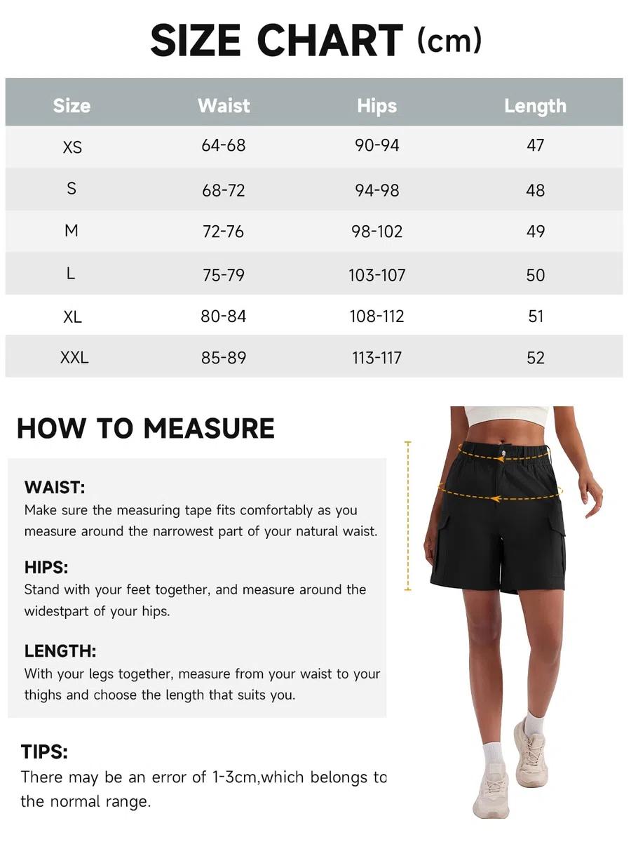 VUTRU Bermuda da donna, pantaloncini sportivi corti, estivi, da donna, eleganti, perfetti per trekking, outdoor, hiking, running