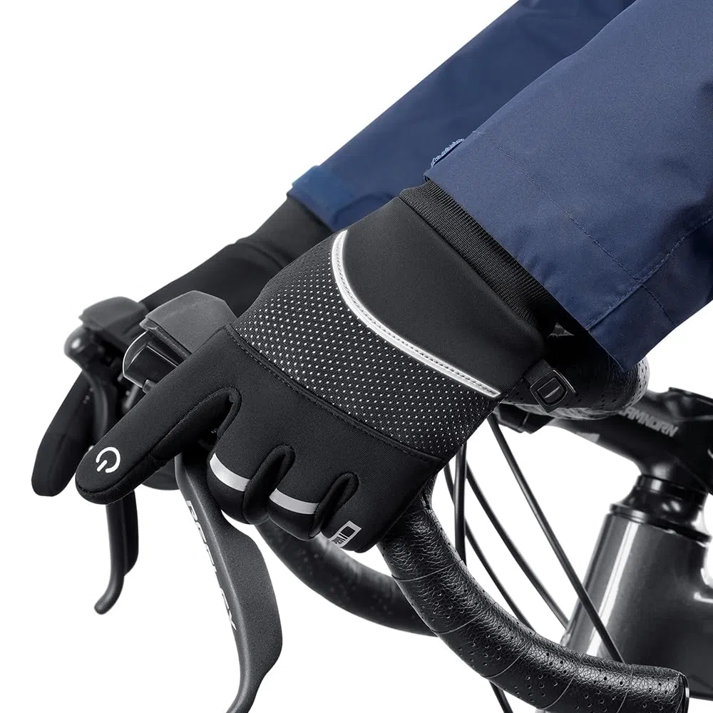 Vilico Guanti Invernali Termici Donna,Guanti Ciclismo Invernali Uomo,Guanti Moto Donna Invernali,Cálidos e Antiscivolo Touch,Utilizzati per Biciclette,Corsa