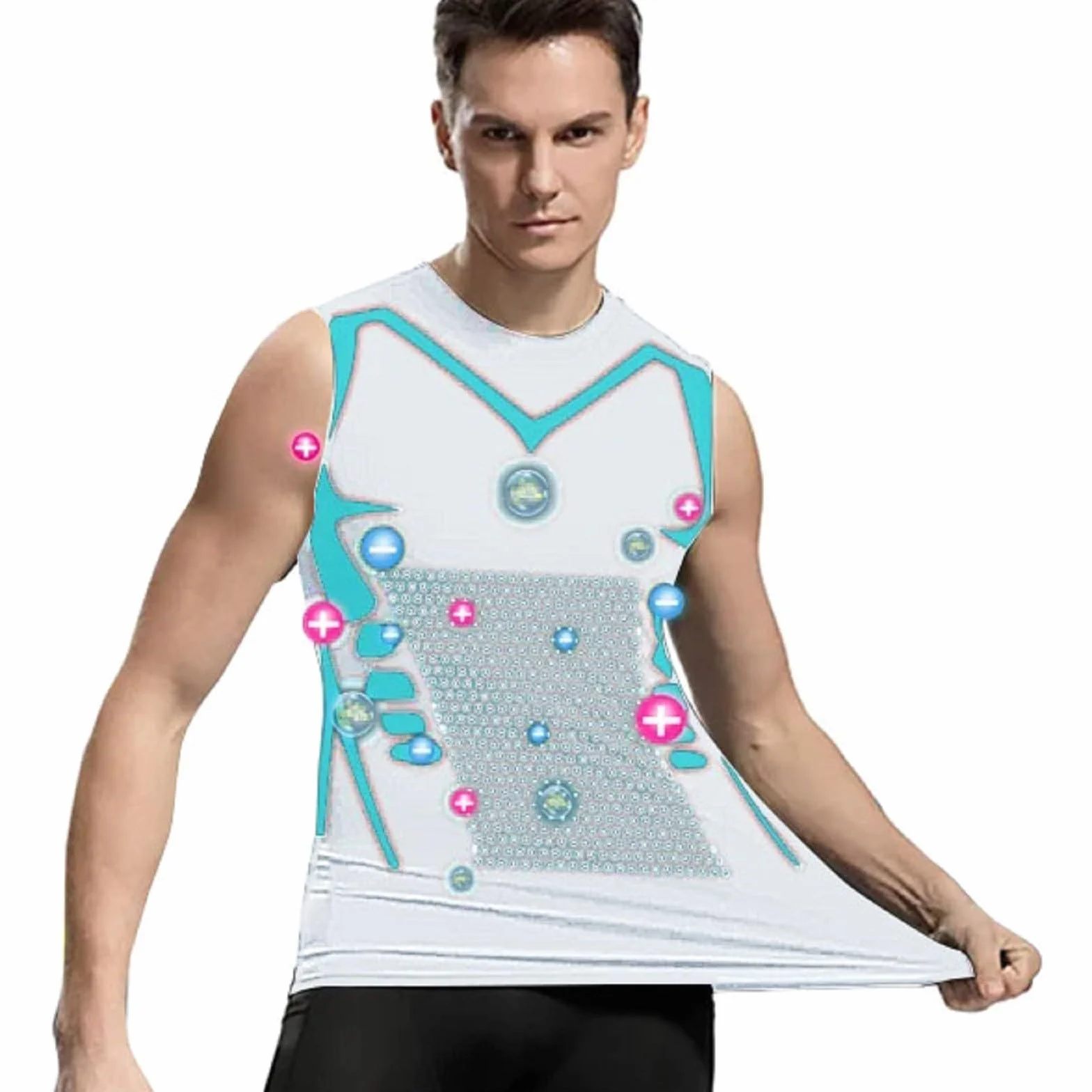 3pc Canottiera Compressione Uomo Maglia Contenitiva Snellente Modellante Pancia Dimagrante Canotta Corsa Running Traspirante Canotte Palestra Shapewear Intimo Senza Maniche Tank Bodybuilding Fascia