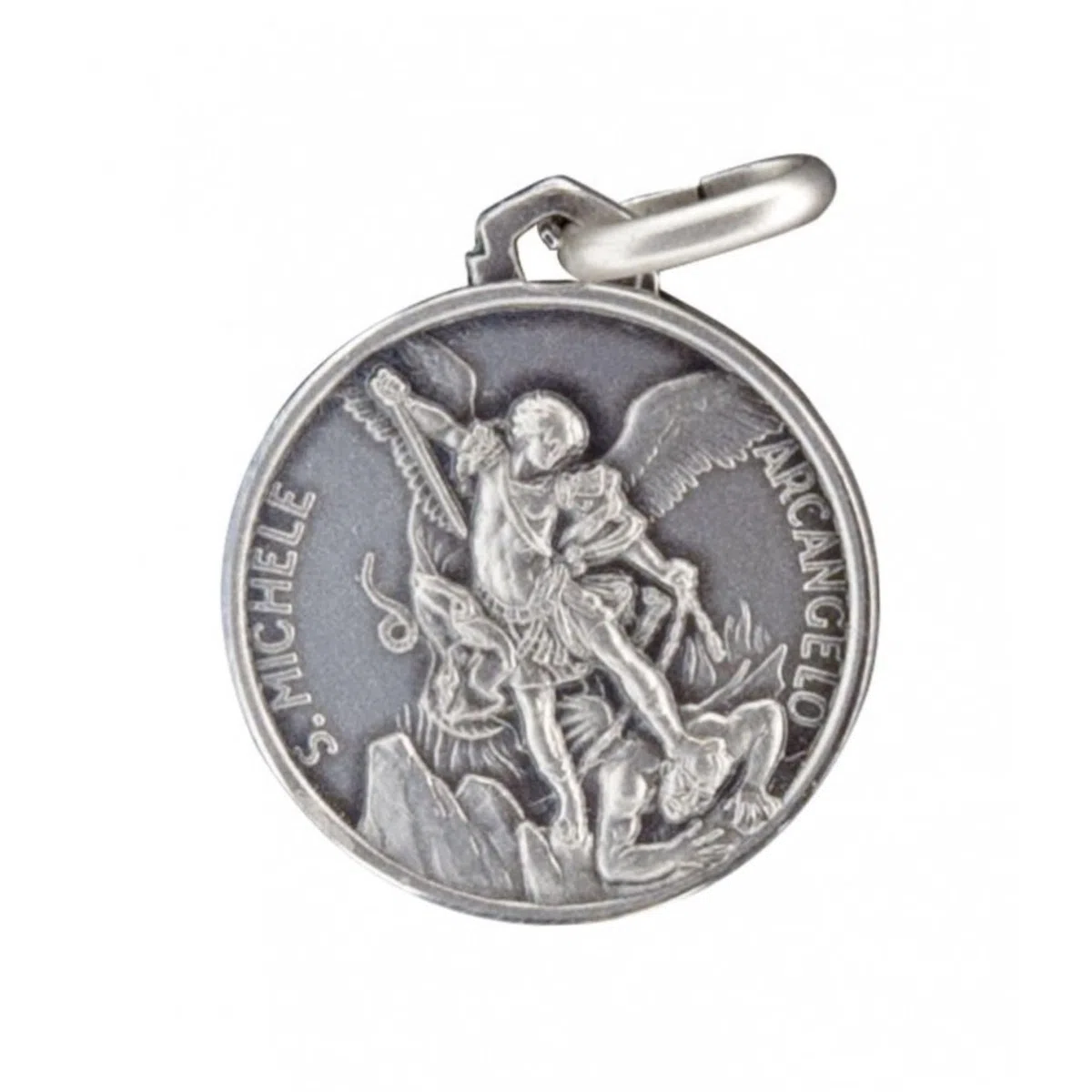 SHALOM - Medaglia san Michele In Argento 925. Diametro 1,4 Cm