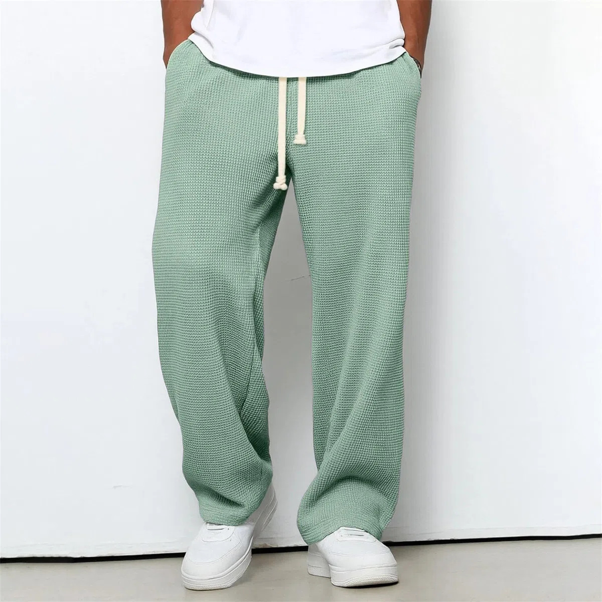 Generico Pantaloni Tuta Uomo Sportivi Invernali Larghi Pantalone Palestra Lunghi Pantaloni Running in Coste con Tasche E Laccio Abbigliamento Yoga Baggy Elastica Pantalone Leggeri Fitness