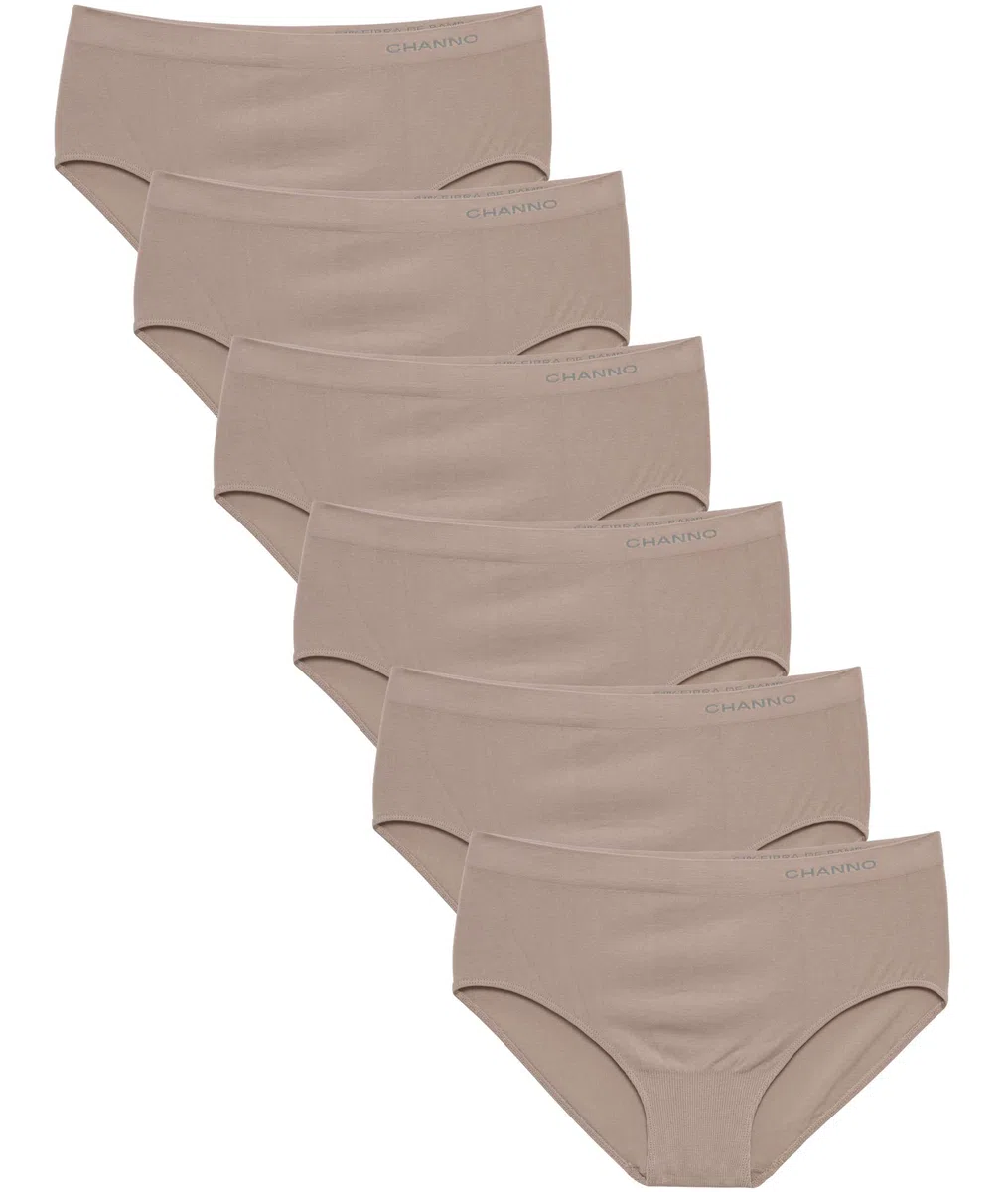 Channo Mutandine da Donna in Cotone, a Vita Alta e Senza Cuciture. Elastico, Morbido e Confortevole, Monocolore