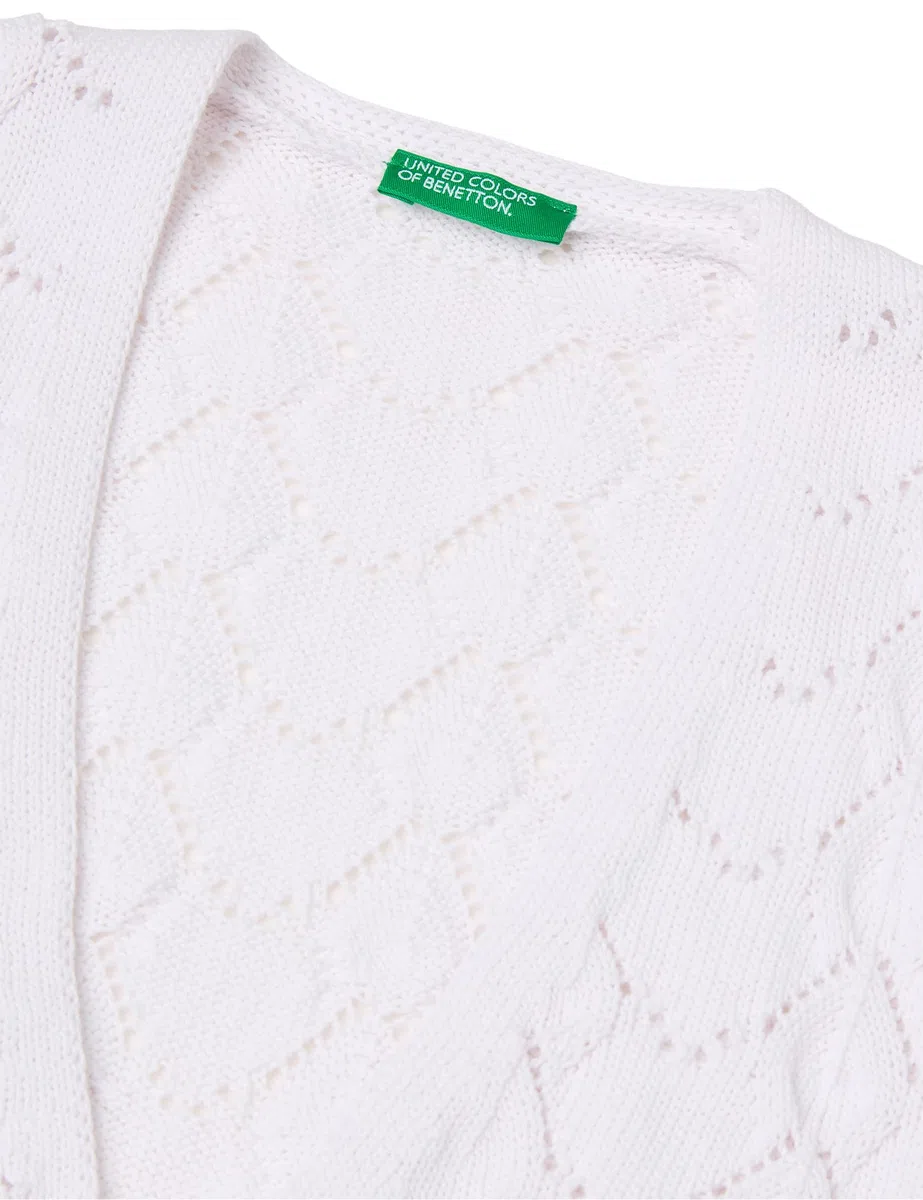 United Colors of Benetton Maglia Coreana M/L 13knc601z Maglione Cardigan Bambine e Ragazze