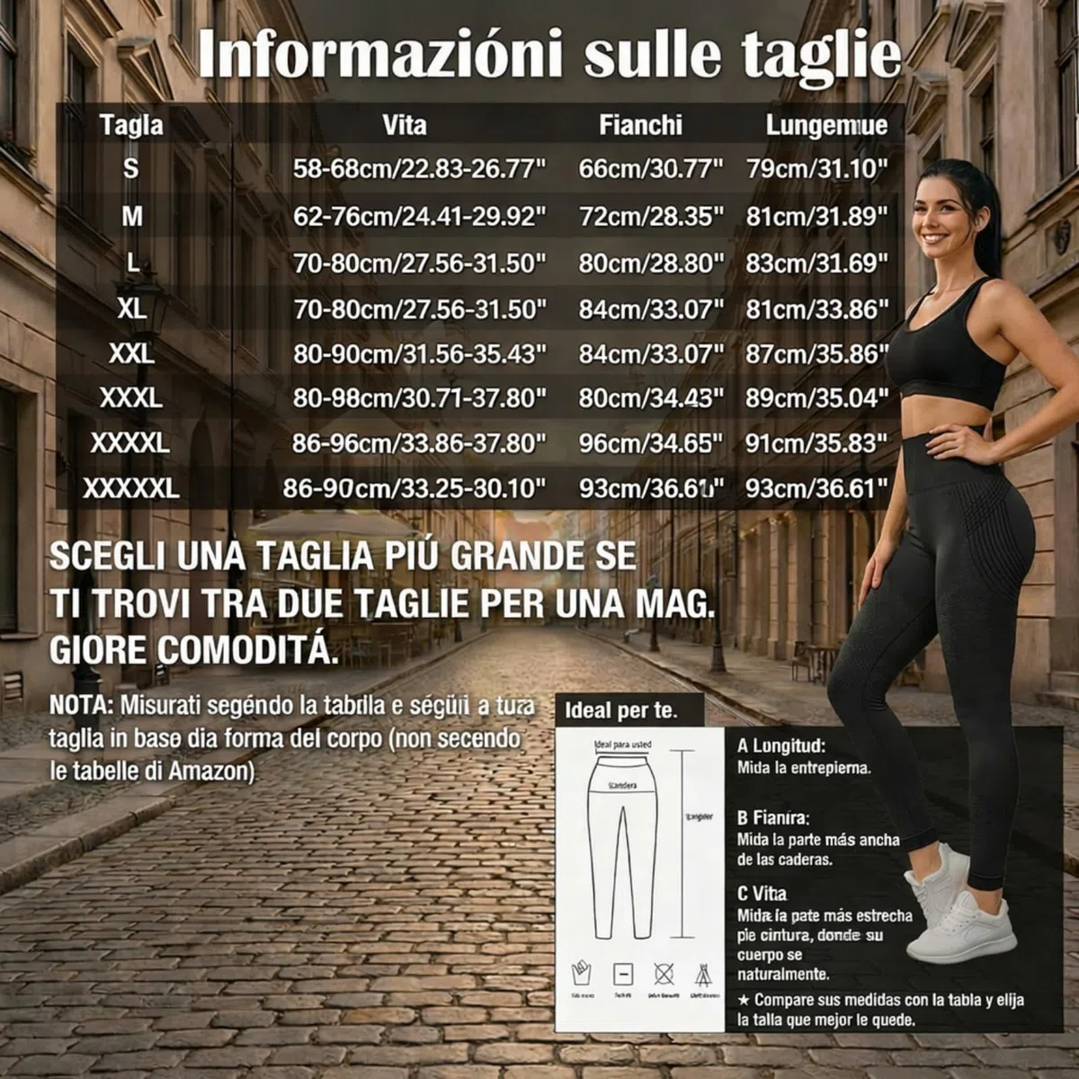 Generico 2 Pezzi Leggins Anticellulite Donna, Leggings Donna Push up Leggings Sportivi Vita Alta Anticellulite Pantaloni Palestra per Fitness Yoga Pant Pantacollant Leggins Compressione Graduata