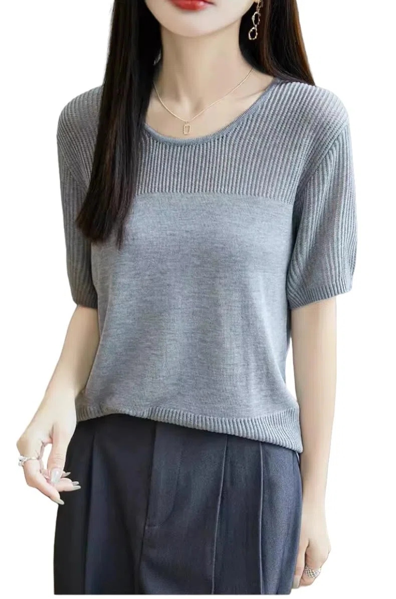 Maglioni da Donna, Maglie A Tunica A Maniche Corte, Maglioni in Maglia Leggeri, Giacca Estivi, Gilet con Scollo A Giro, Giacca Casual.