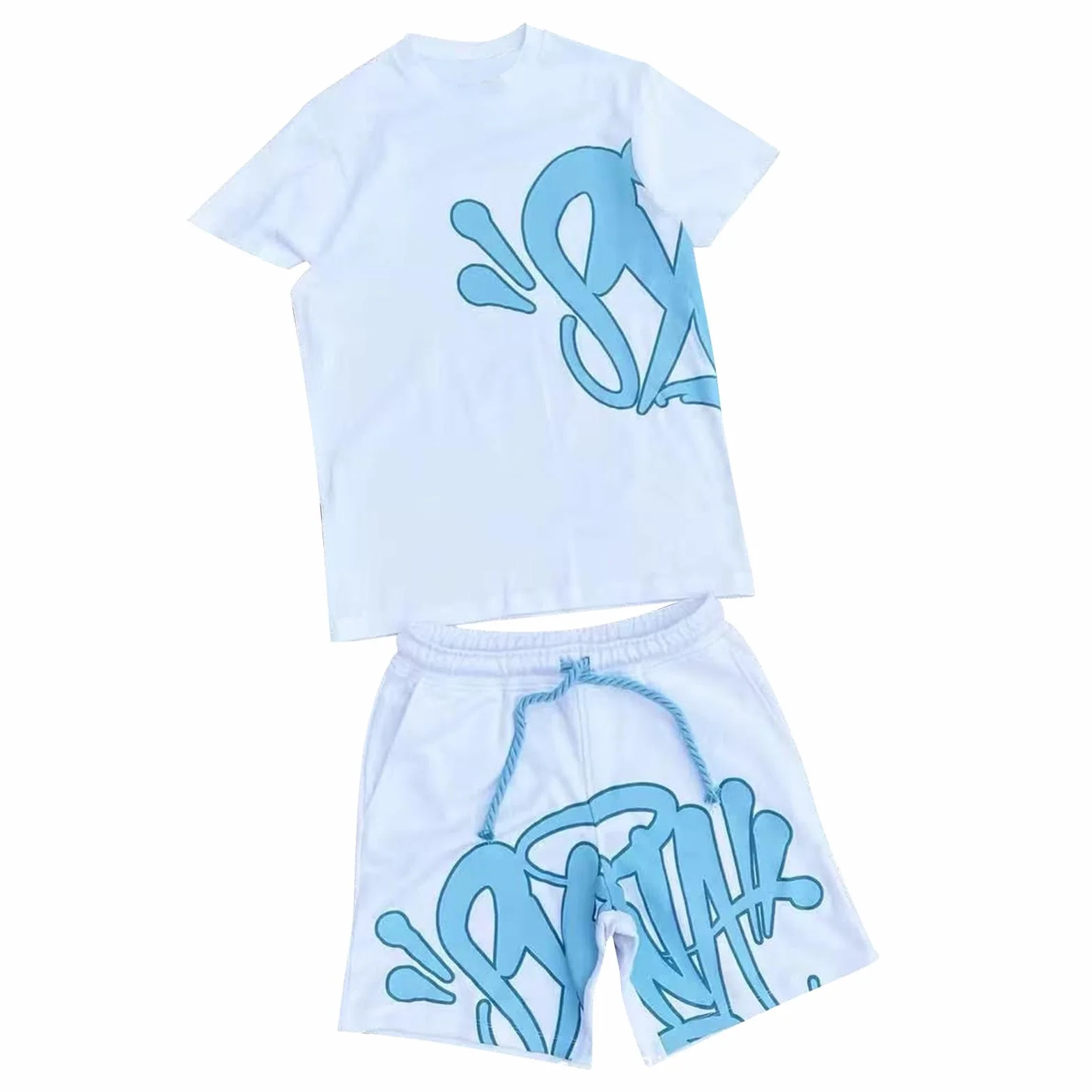 Tuta da Uomo Donna Estiva, Completo Estivo Tute con Stampa de Uomo Maniche Corte T-Shirt e Pantaloncini Set da Unisex, Hip Hop Stilistico, per Casual Fitness Jogging