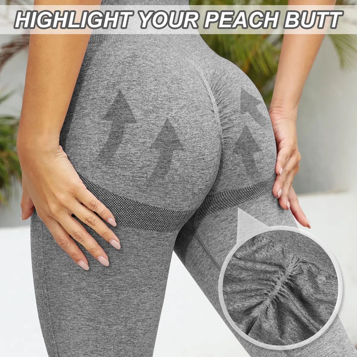 Yuson Girl Leggins Donna Sportivi Pantaloni 3/4 Vita Alta Anticellulite per Fitness Leggins Palestra Push Up Yoga Pants Controllo della Pancia Opaco Elastici Morbido Pantaloni Capri