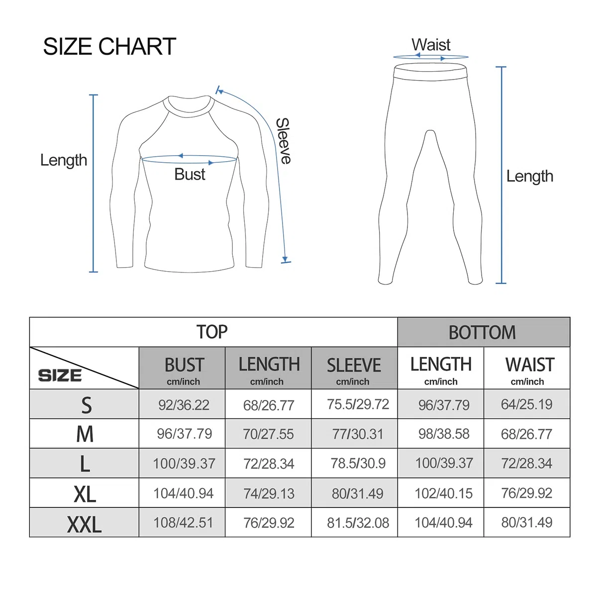 MEETWEE Set di Biancheria Intima Termica da Uomo, Maglia a Maniche Lunghe con Strato di Base Sportivo e Pantaloni ad Asciugatura Rapida, Tuta da Allenamento per Sci, Corsa ed Escursionismo