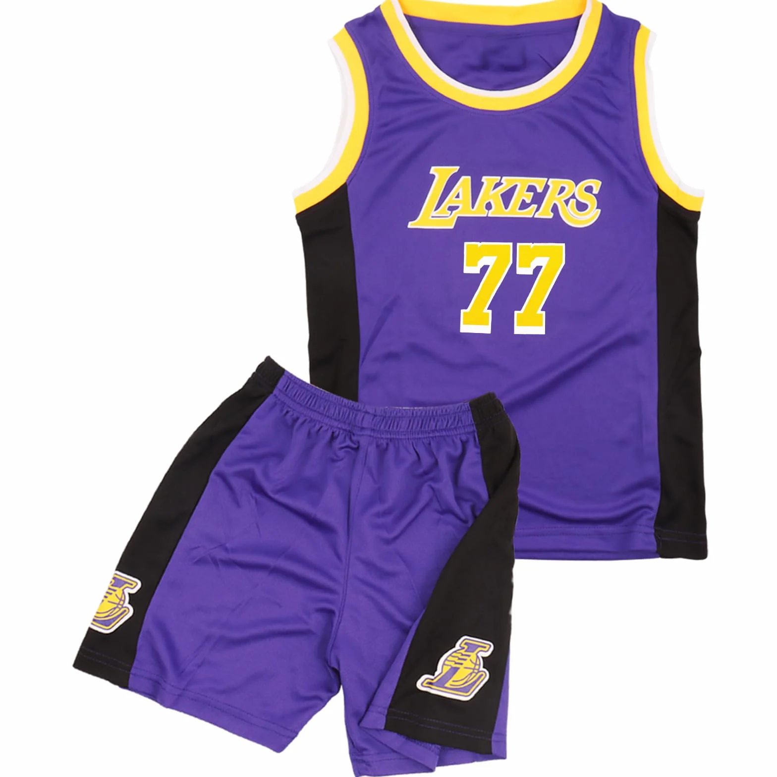 Completo Basket Bambino, 2 Pezzi Maglia Basket Bambino, Divisa Basketball Bambini,Bambini Magliette e Pantaloni da Basket, 6-8 Anni/M