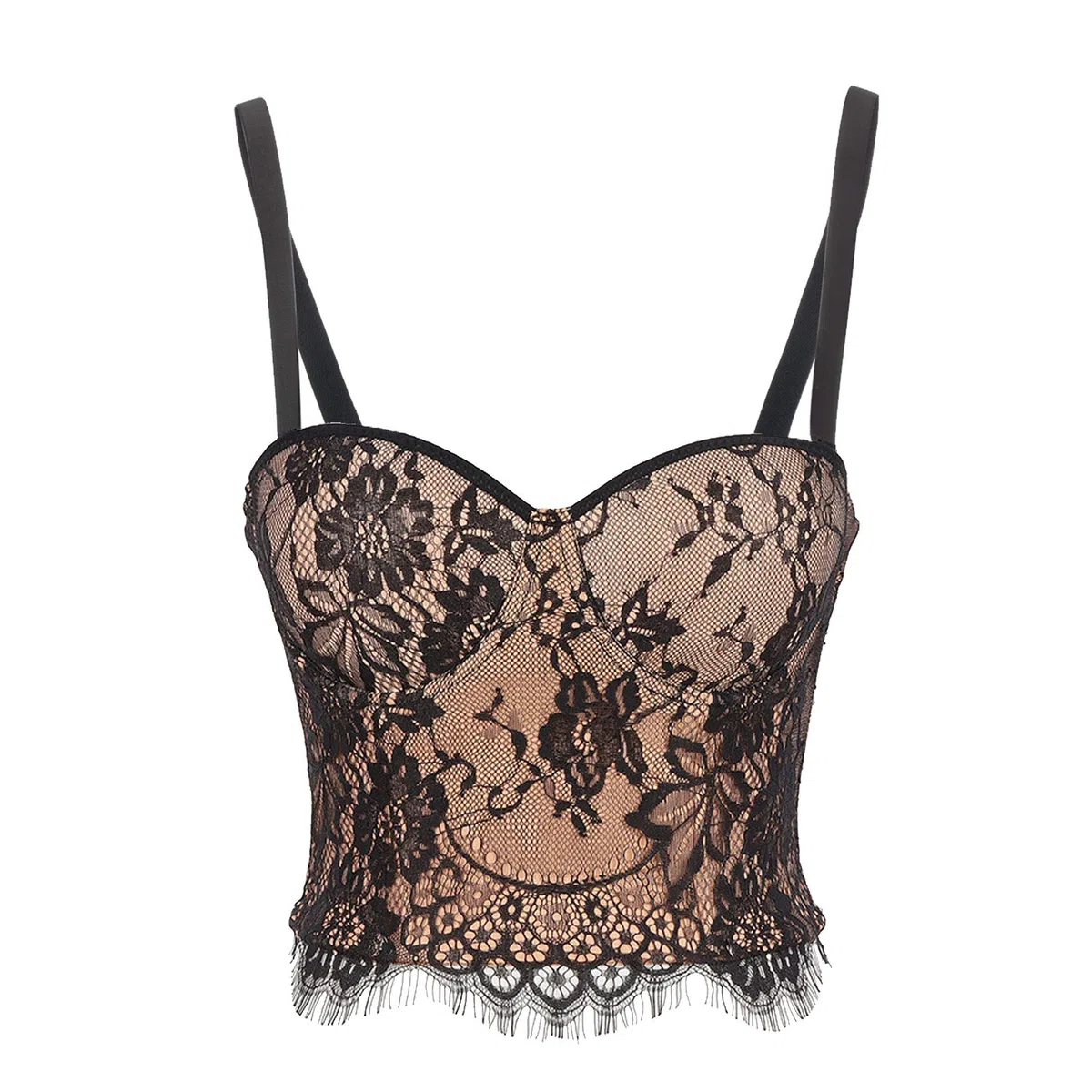 Donne con Reggiseno Corsetto Shapewear Top Ricamato Tracolla Regolabile Corset Bustier Bra