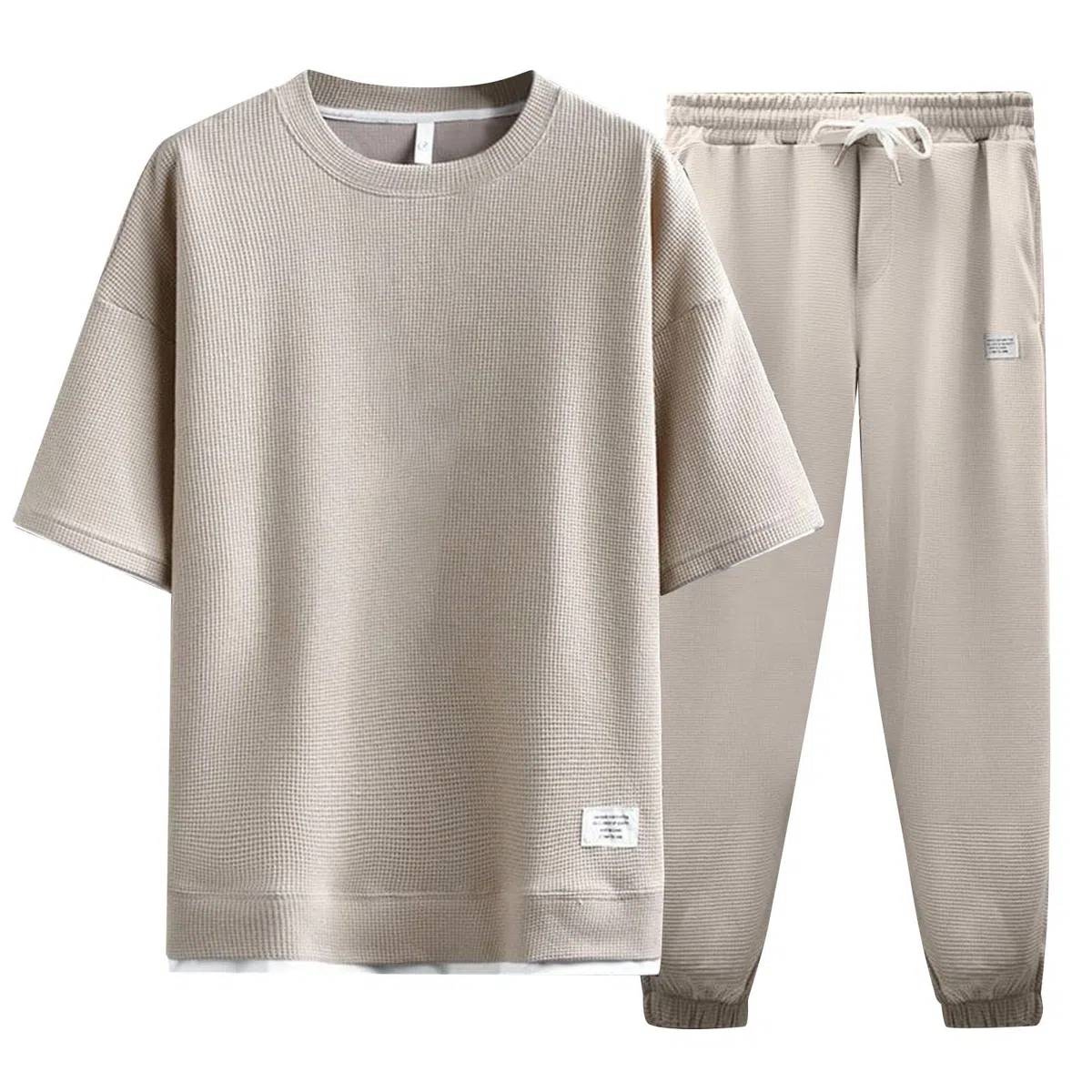 Completo Estivo Uomo - 2 Pezzi Tuta Estiva Casual Per Spiaggia Completi Tute Da Ginnastica T Shirt Manica Corta + Pantaloni Set Leggera Sportivi Magliette Corta Scollo Tondo