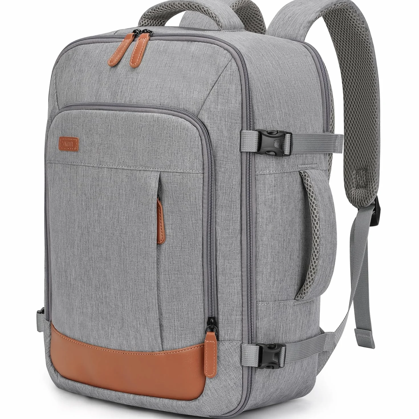 ZOMFELT Zaino Ryanair 40x30x20, 24L Bagaglio a Mano Zaino da Viaggio Donna, Zaino Impermeabile per Laptop da 15,6 pollici per Scuola e Lavoro Trekking, Zaino casual per EasyJet,Wizz Air, Grigio