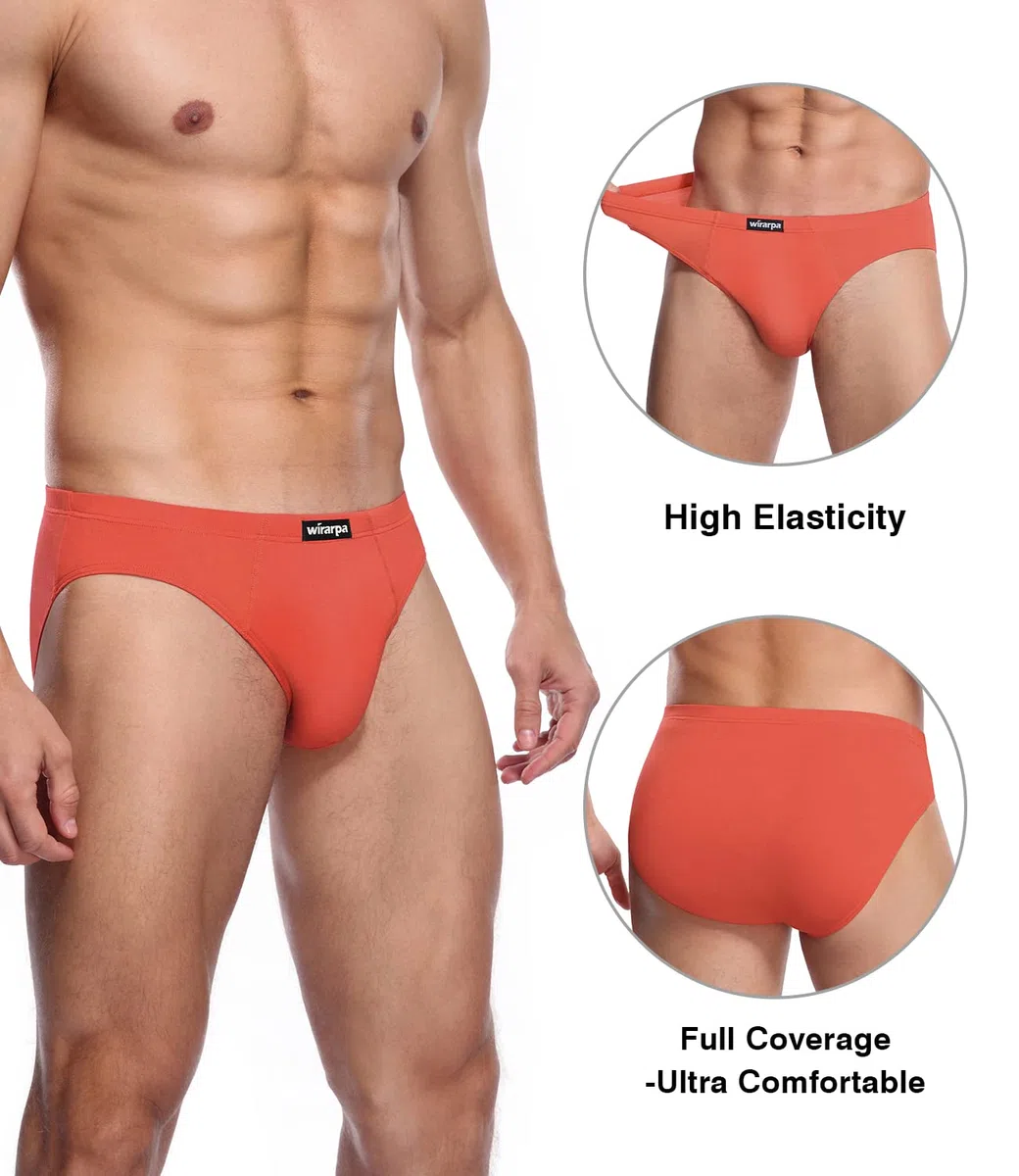 wirarpa Slip Uomo Microfibra Mutande Elastico Pacco da 4