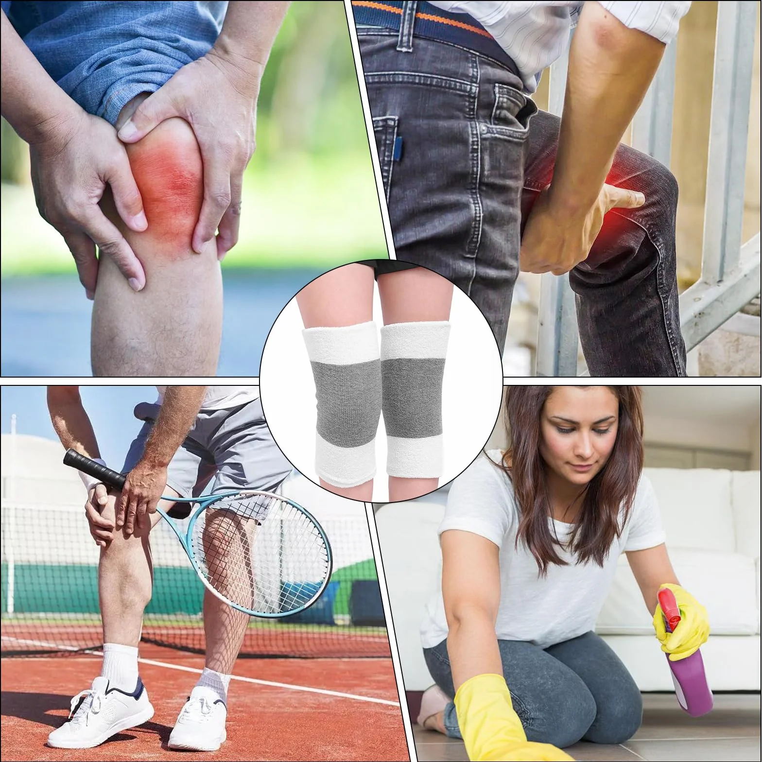 Ginocchiere Termiche Invernali per Ginocchia 1 Paio Artritiche Supporto per Ginocchiere Invernali Caldo Scaldamuscoli Invernali Traspiranti per Sci Ciclismo Danza Corsa Artrite Tendinite Unisex