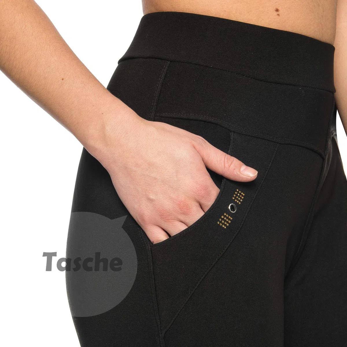 Kendindza - Pantalone termico da donna, foderato con interno in pile, opaco, con tasche