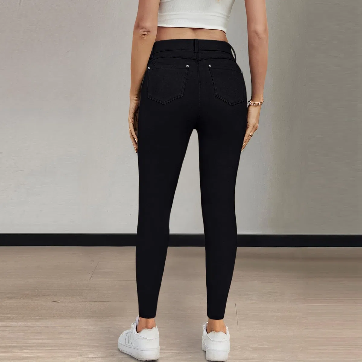 Jeans Skinny Shaping da donna, a vita elastica, Jeggings Sportivi a Vita Alta con Tasche estensibili, alla moda, sottili, pantaloni da yoga elasticizzati, matita, pantaloni da jogging
