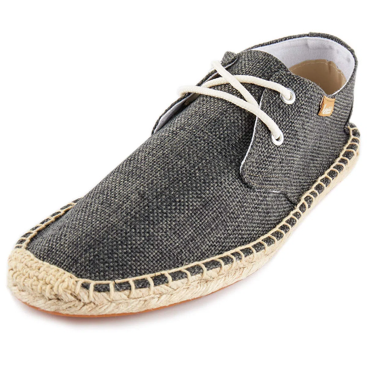 Uomo Lace Up Casual Canvas Slip on Espadrillas Piatte