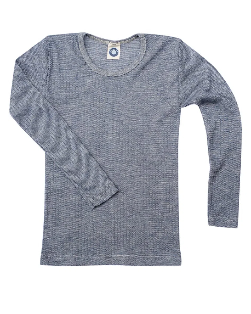 Cosilana Camicia per Bambini, 45% Cotone Organico, 35% Lana Organica, 20% Seta