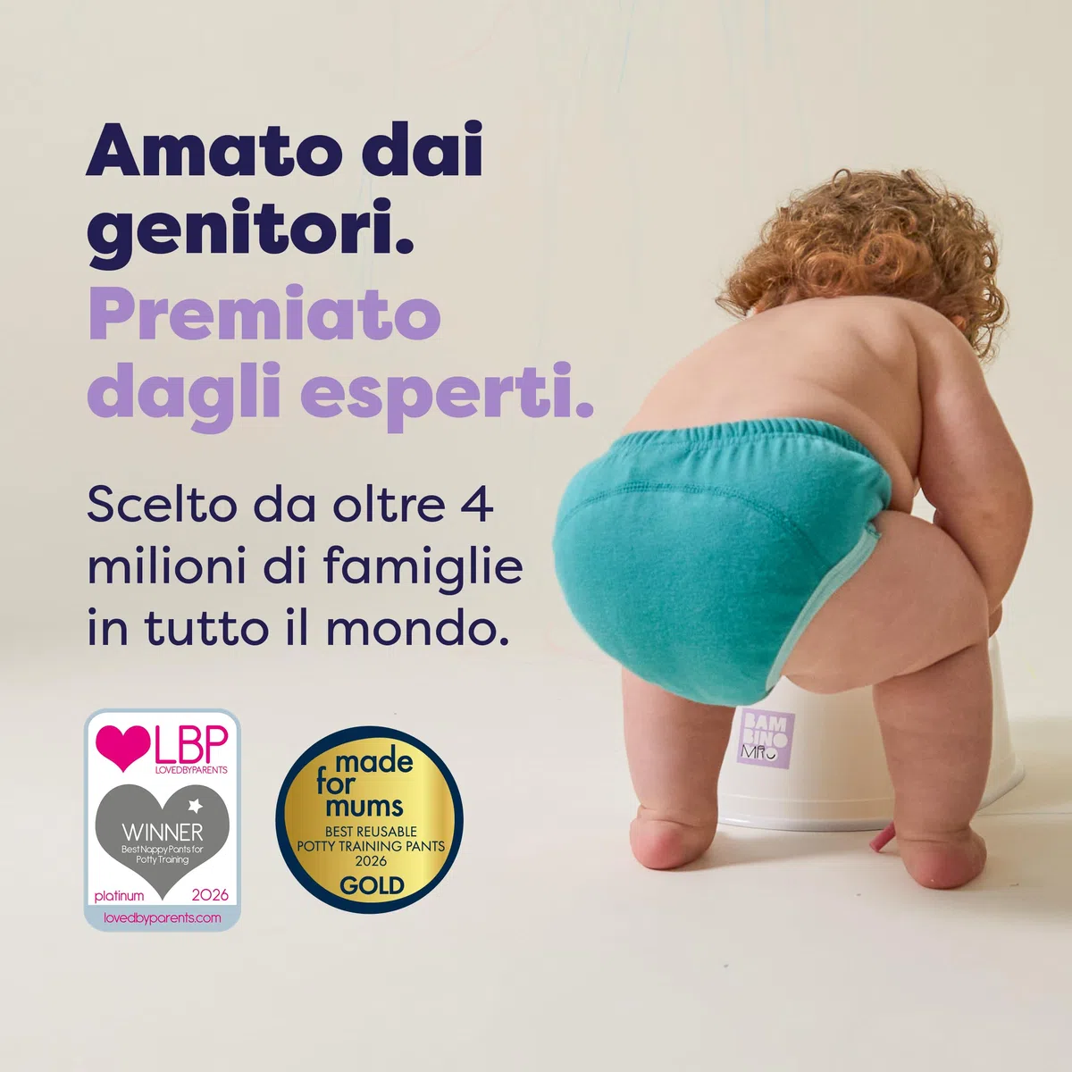 Bambino Mio Confezione da 3 | Mutandine di Apprendimento (2 a 3 anni/Orsacchiotto Adorable) | Prodotto in Europa, Bimbi Bambini Cotone Lavabili