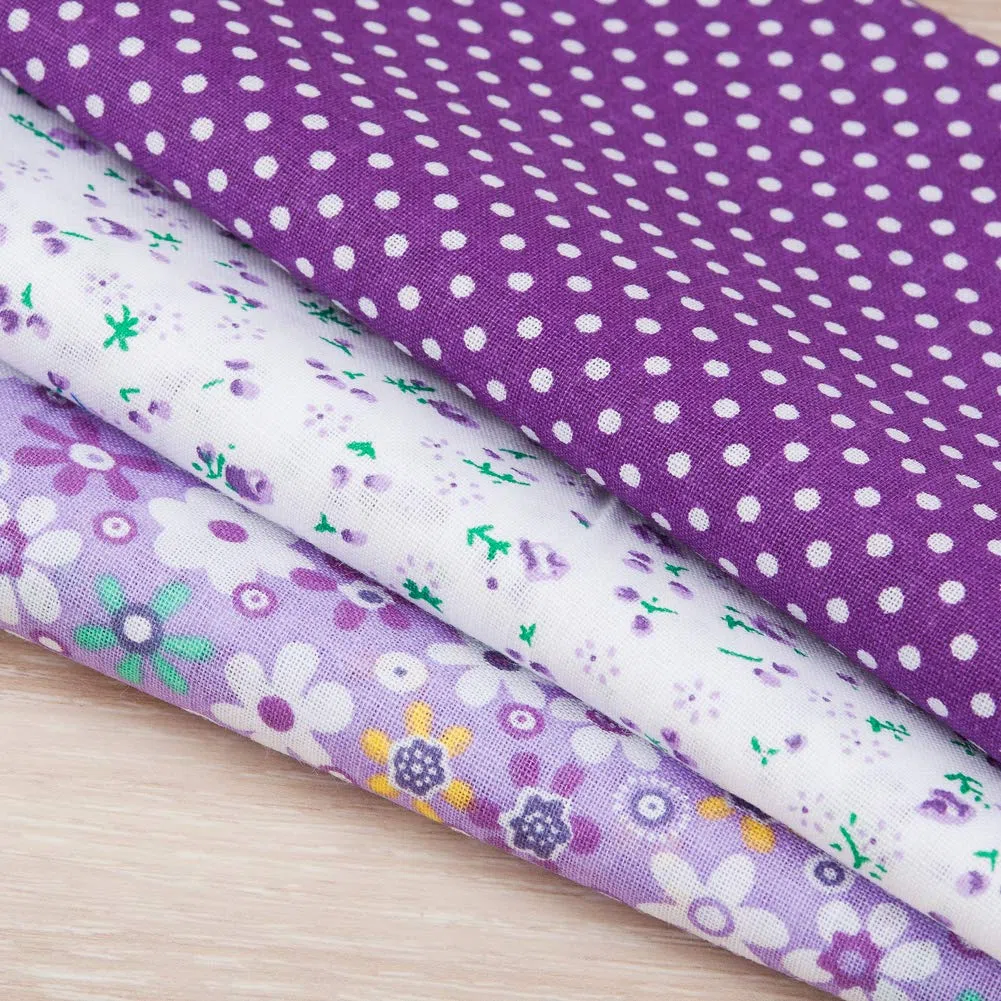 HOULIFE Fazzoletti da donna con fiori in puro cotone viola, per uso quotidiano, 5/10 pezzi, 36 x 36 cm, regalo per la festa della mamma
