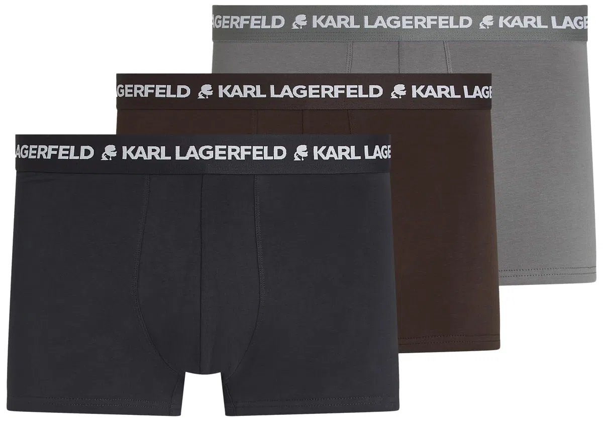 Karl Lagerfeld Karl Lagerfeld, Men's, Logo Trunk Multiband (3 Pack) Trunks Uomo