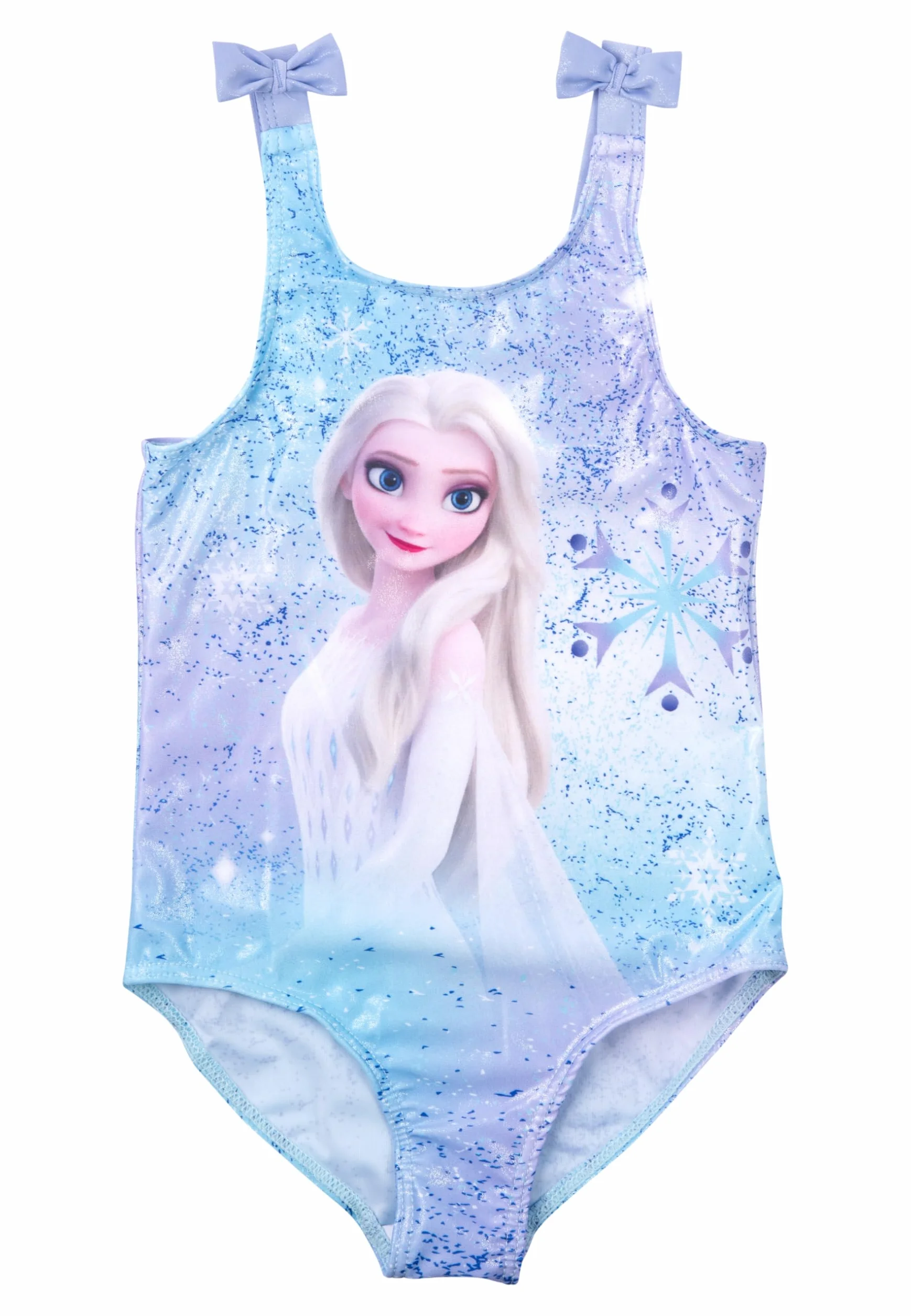 Costume da bagno Disney La Regina del Ghiaccio con fiocchi, per ragazze - Elsa Frozen Costume da bagno per bambini, blu