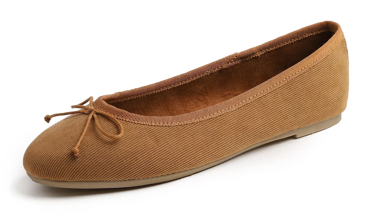 Feversole Ballerina Pelle Scamosciata Velluto Colorata con Cuscino in Memory Foam per amaretti da Donna