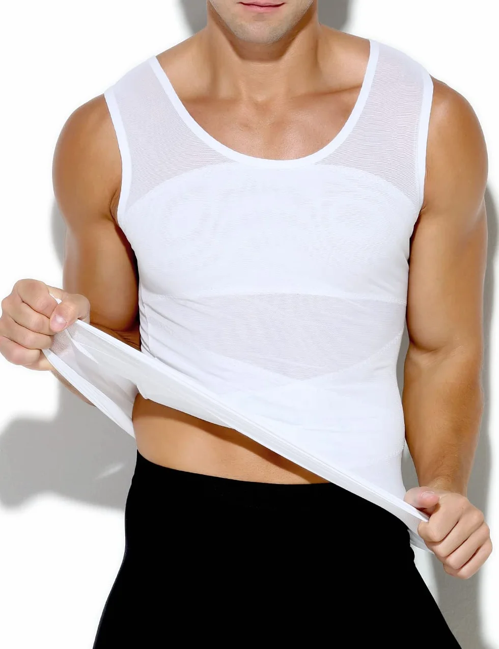 Casey Kevin Compressione Uomo Shapewear Canotta Contenitiva Snellente Intimo Modellante Dimagrante Fascia Pancia Sportivo Fitness Canottiera Canottiere Intimo Elasticizzato