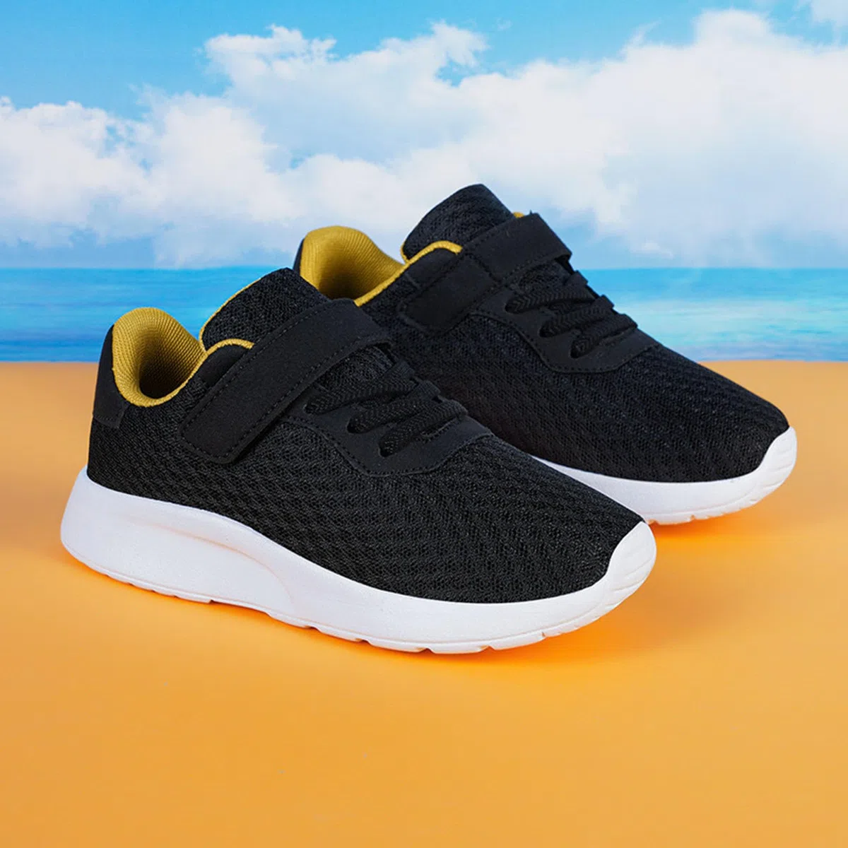 Scarpe Trekking Bambino Ragazzo Ragazza 28-40 EU con Ammortizzata e Rete Traspiranti, Strappo Chiusura Sneaker Slip On Comodi Casual Leggeri da Ginnastica Basket per Montagna Tennis
