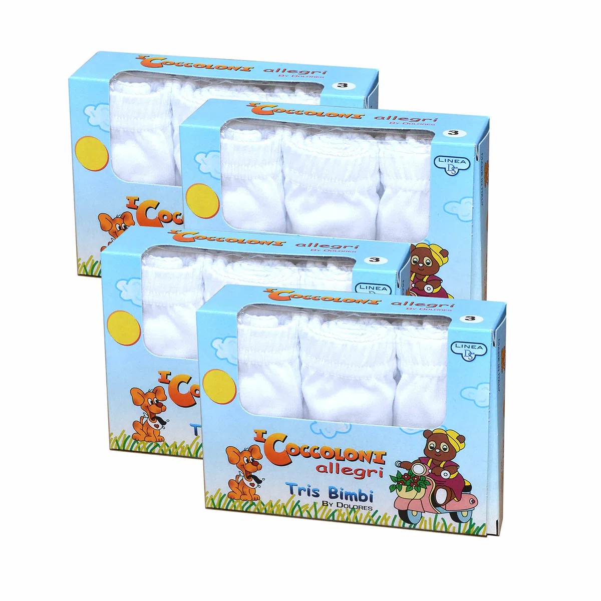 Fontana Calze Set da 12 Paia di Slip Bambino in Cotone 100% con Filato Certificato e Taglie dalla 2 Anni alla 10.