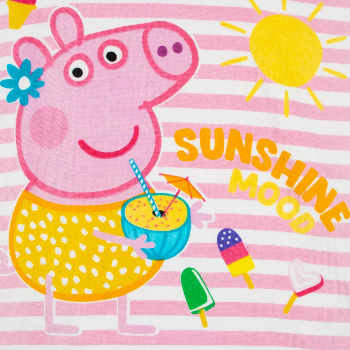 Peppa Pig Poncho Con Cappuccio Asciugamano Poncho Bambina | Asciugamano Mare Bambina | Taglia unica Rosa