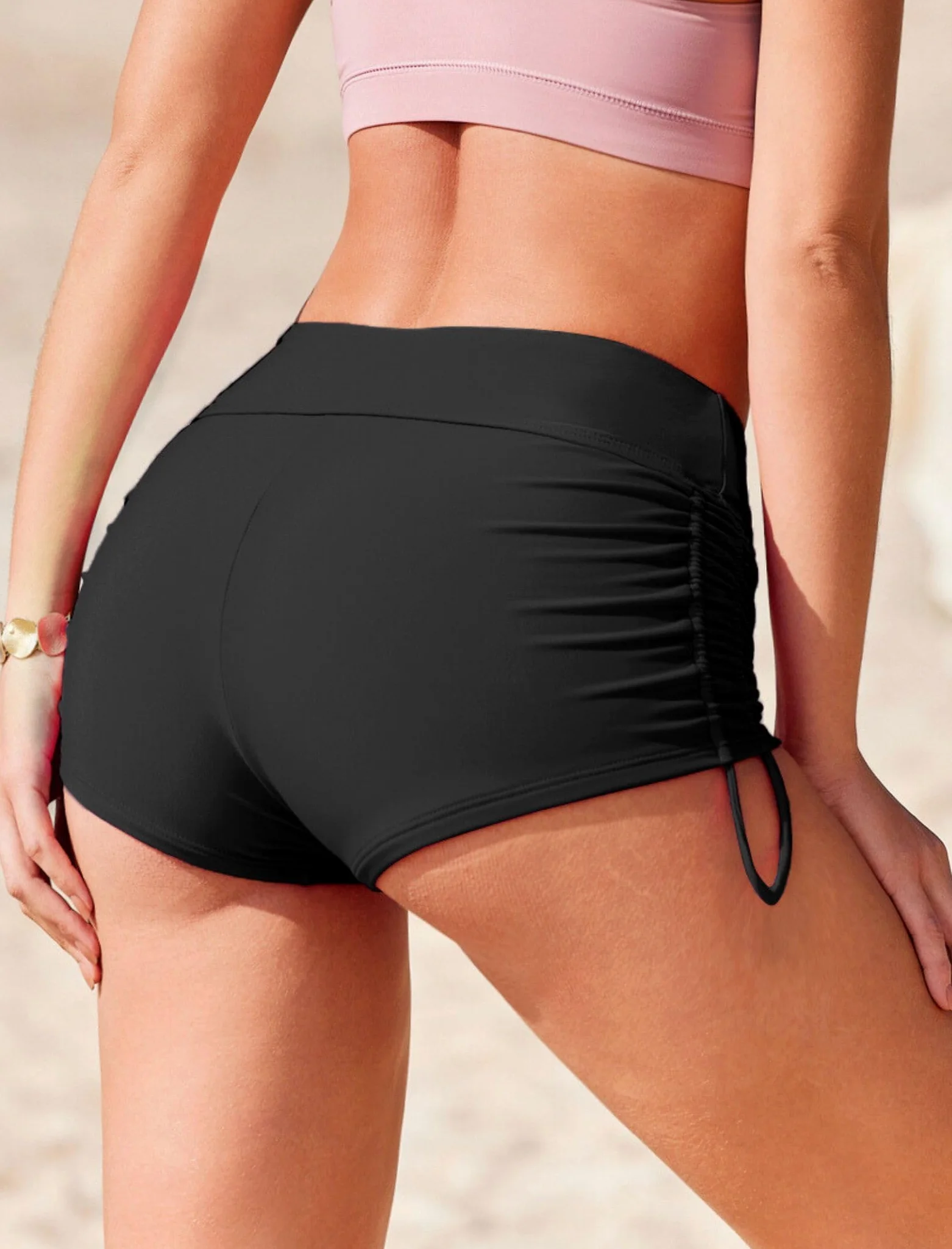 Ekouaer Pantaloncini da Bagno Costume Donna Corti Pantaloncini da Surf ad Asciugatura Rapida Bikini Pantaloni Caldi con Controllo della Pancia Costumi da Bagno S-XXL