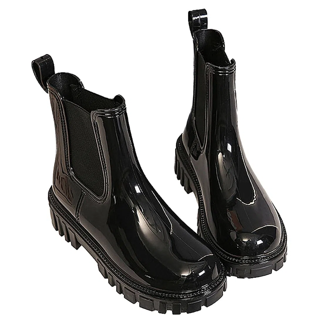Harssidanzar Donna Stivaletti Pioggia Impermeabili Chelsea Boots,Stivali da pioggia antiscivolo e scarpe da giardino per donne con solette confortevoli HL211EU