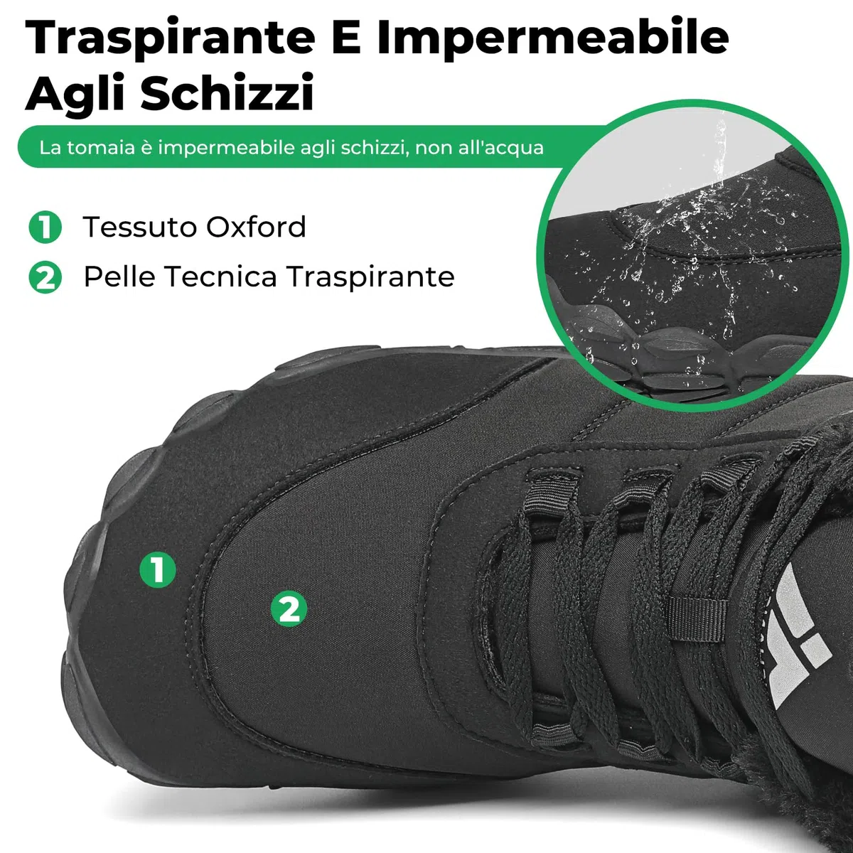 Mishansha Scarpe Stivali Invernali per Uomo Donna - Caldo Imbottito Resistente all'Acqua Gr.36-48