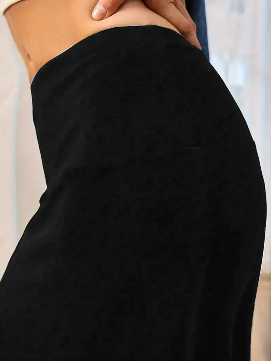 Adigaber Lunga Gonna Donna Vita Alta Elasticizzata in Vita Gonna da Yoga alla Caviglia