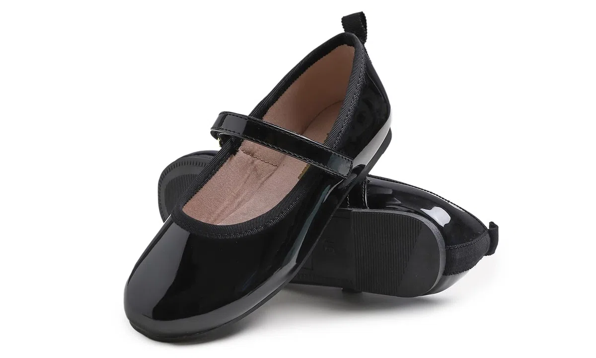Feversole Basic Synthetic Girls Cute Dress,Ragazze Mary Jane Strap Scarpe Basse Ballerine da Principessa Scarpe da Scuola Piatte