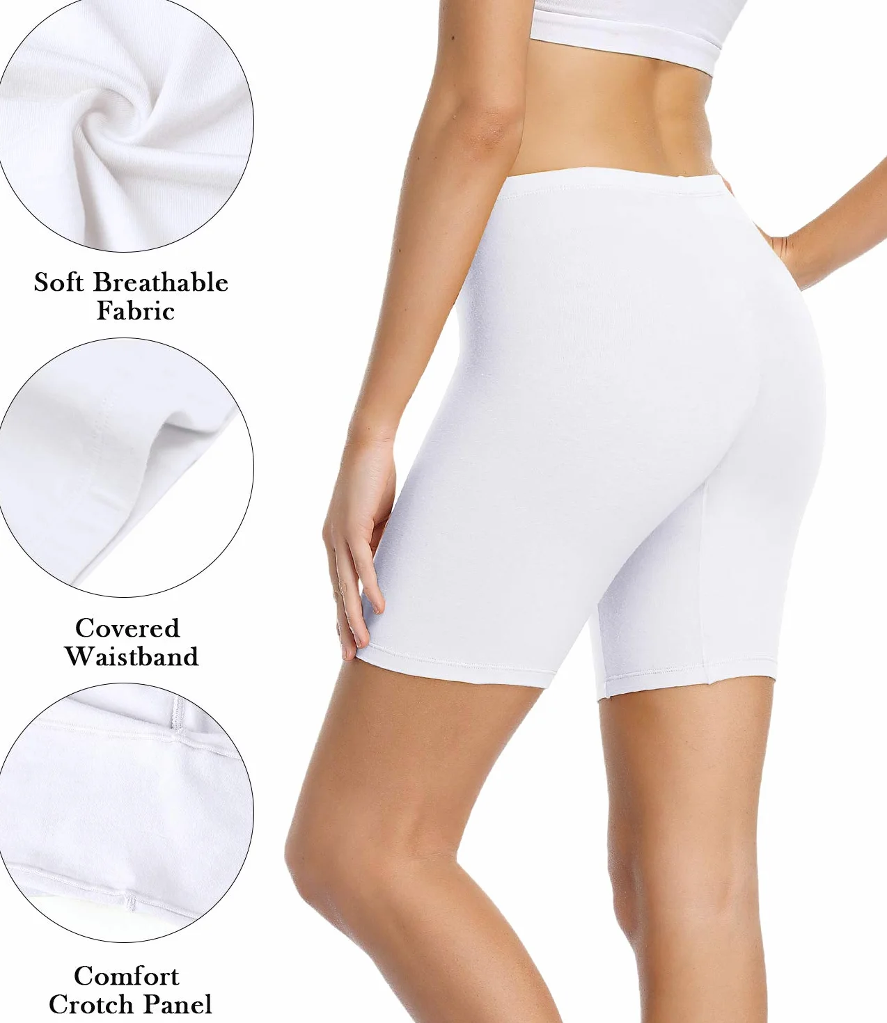 wirarpa Pantaloncini Sottogonna Boxer Donna Cotone Vita Alta Mutande Shorts Elasticizzati 3 Pezzi