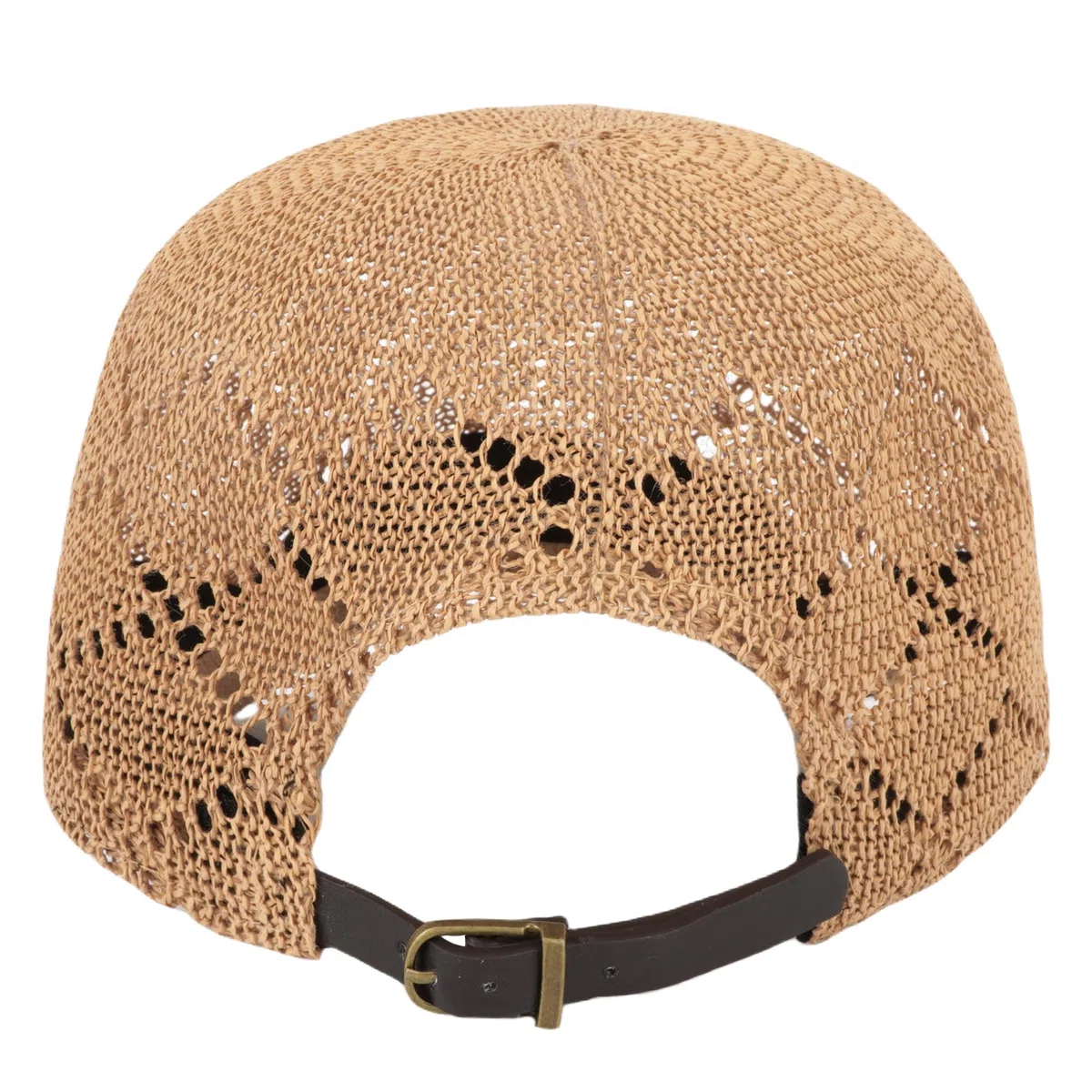 Cappello da baseball unisex in paglia, con visiera parasole per esterni, da viaggio, regolabile, cappello da camionista