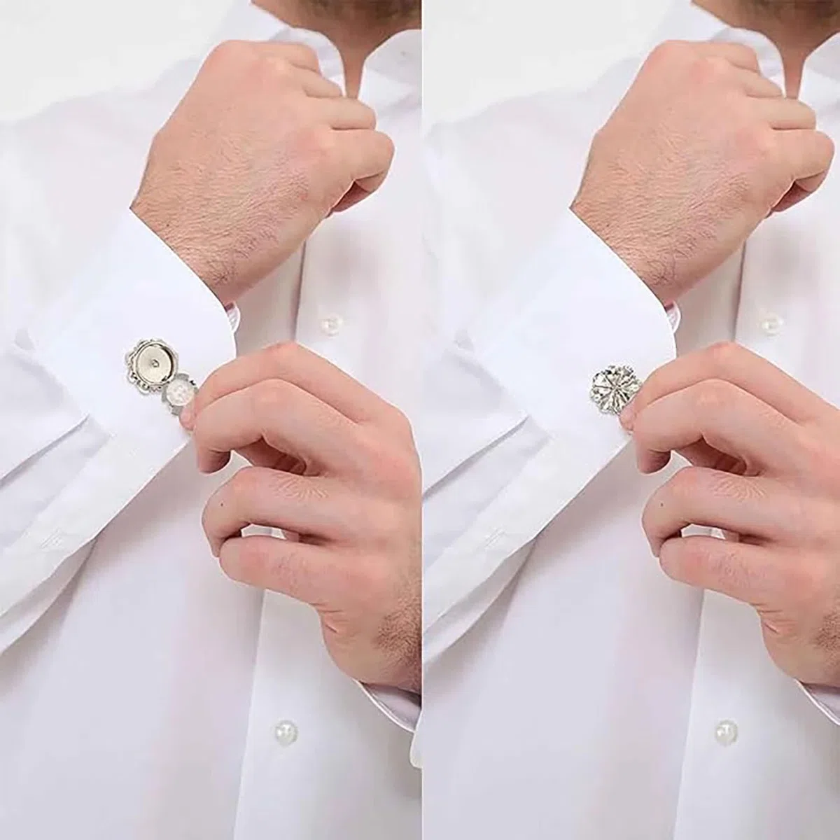 Copri Bottoni con Strass, Copri Pulsanti in Cristallo,Copri Bottoni Decorativi con Strass, Clip per Bottoni della Camicia Staccabili, Cristallo Copri Bottoni