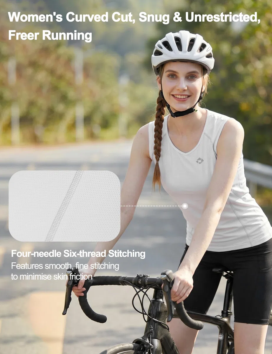 INBIKE Maglia Ciclismo Donna Senza Maniche Canotta Ciclismo Maglia MTB Traspirante Asciugatura Rapida Assorbente dal Sudore per Bici Corsa Yoga Fitness
