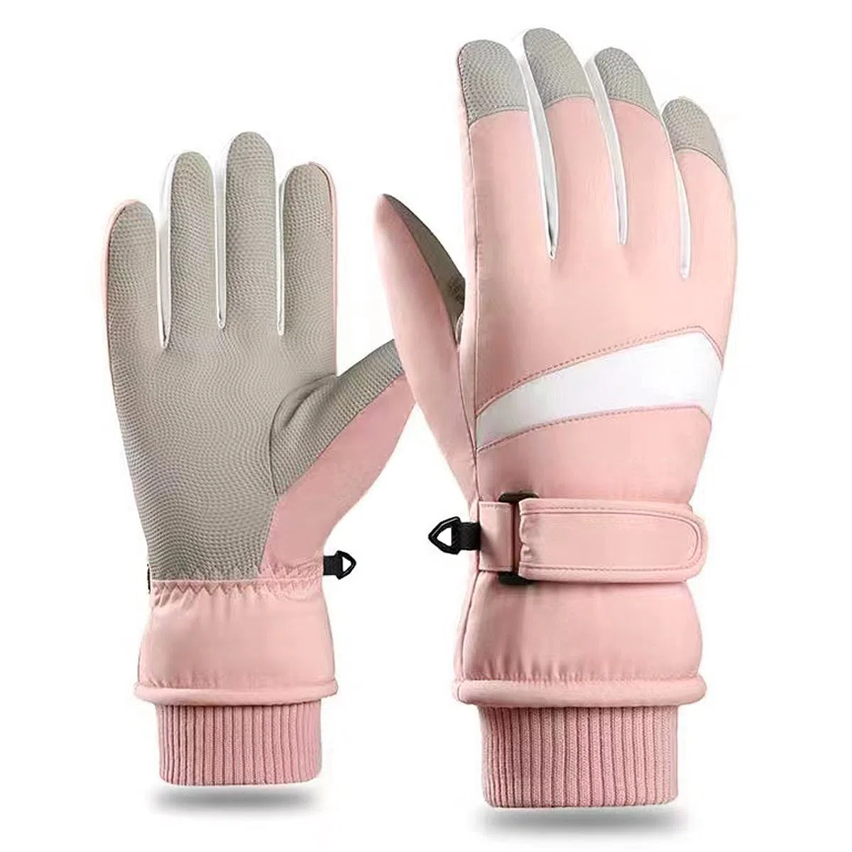 A-QMZL Guanti da Sci Donna Invernali Guanti Termici Impermeabili da Donna Guanti Antiscivolo Antivento Touchscreen Caldi Ispessiti per Sci Corsa Ciclismo Escursionismo Sport Sulla Neve