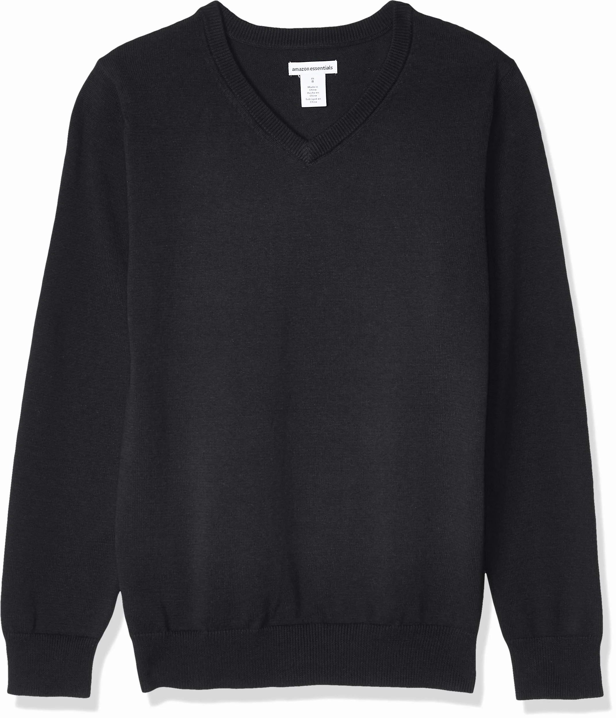 Amazon Essentials Unisex - Bambini e ragazzi Maglione con Scollo a v in Cotone in Stile Uniforme