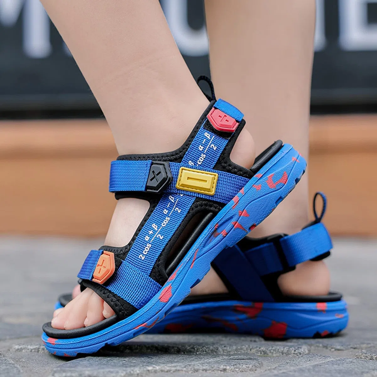 Generico Sandali Mare bambini Scarpe Estive da Spiaggia Moda Studente Sicure e Confortevoli Comodi Sandalo Cuoio Artificiale Sportivi Antiscivolo Trekking Estate Unisex Comode