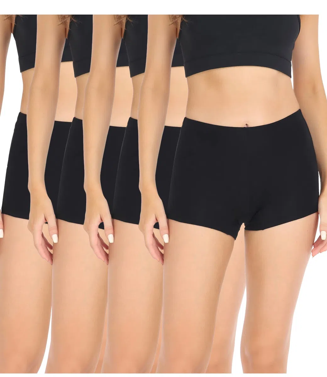 wirarpa Mutande Boxer Donna Culotte a Pantaloncino Cotone Shorts Intimo con Cavallo Cotone Pacco da 4