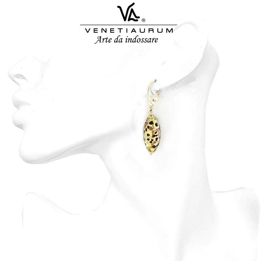 Venetiaurum - Orecchini per Donna con Perle Ovali in Vetro Originale di Murano e argento 925 anallergico- Gioiello completamente Made in Italy Certificato