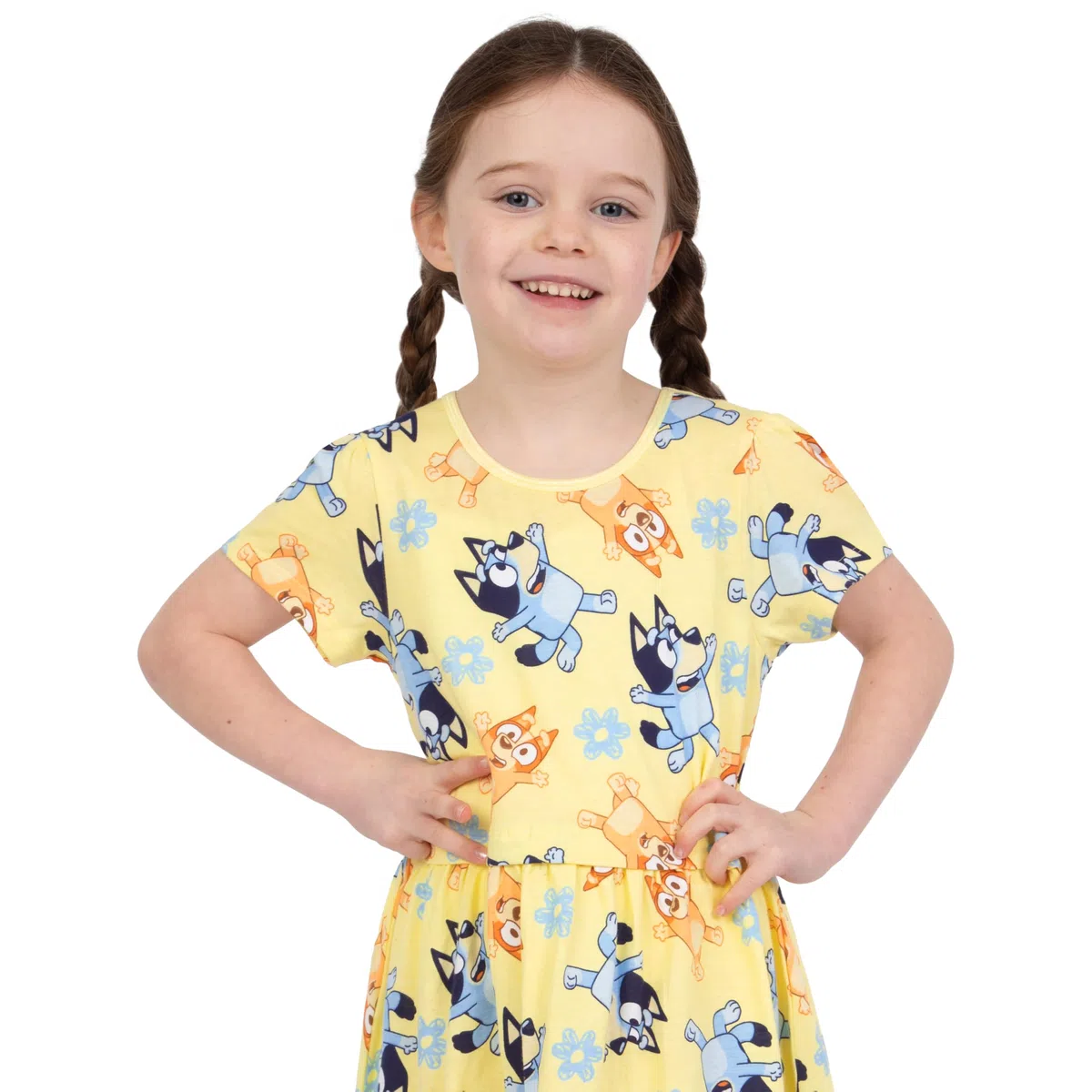 BlueY Vestiti Ragazze, Confezione da 2 Vestiti di Cotone, Vestito A Maniche Corte Ragazze L'Estate
