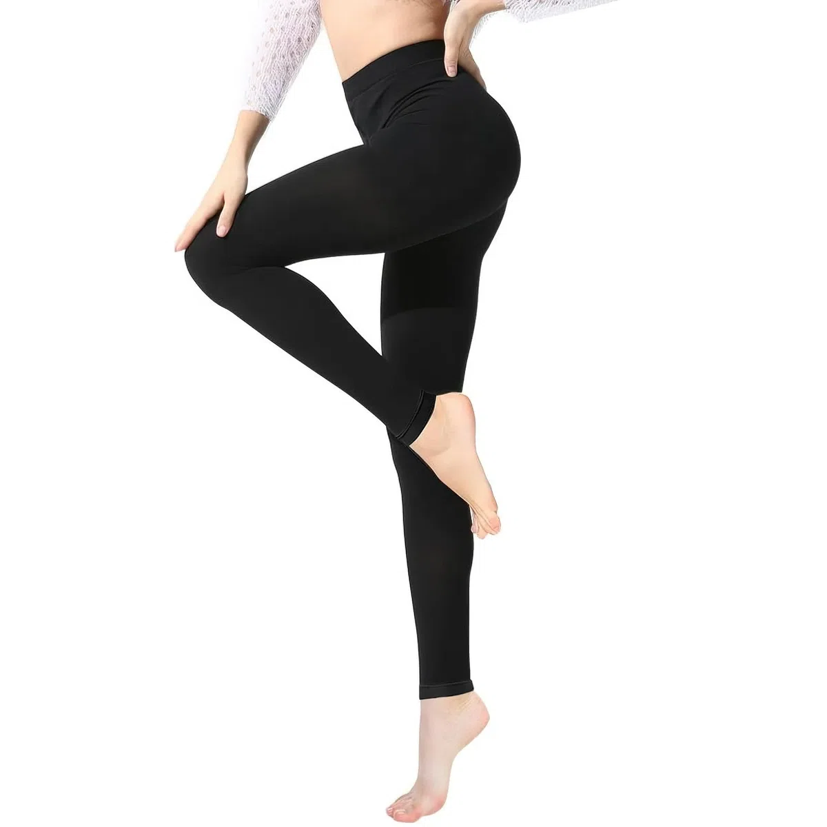 Collant a Compressione, Pantaloni a Compressione Lunghi (Senza Piede, Medici) 20-30 mmHg Classe 2 – Calze di Supporto per Donne e Uomini contro Vene Varicose, Edemi, TVT, Vene a Rete